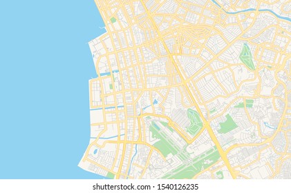 Printable street map of Pasay, Philippines. Map template for business use.
