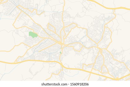 Printable street map of  Queimados, Brazil. Map template for business use.