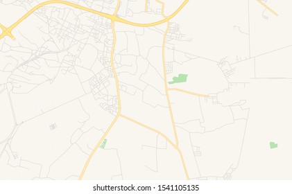 Printable street map of Ras al-Khaimah  , United Arab Emirates. Map template for business use.