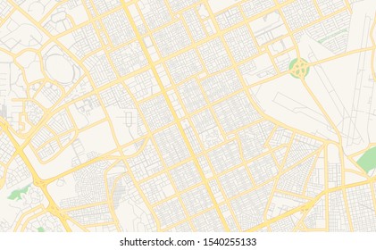 Printable Street Map Riyadh Saudi Arabia Stock Vector (Royalty Free ...