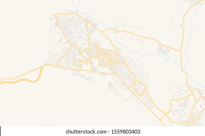 Printable street map of  Santa Teresa del Tuy, Venezuela. Map template for business use.