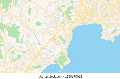 Printable street map of  Sao Jose, Brazil. Map template for business use.