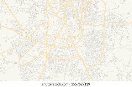Printable street map of Sokoto, Nigeria. Map template for business use.