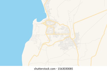 Printable street map of  Talara, Peru. Map template for business use.