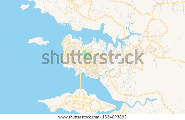 Tanjung Pinang Indonesia Map Printable Street Map Tanjung Pinang Province Stock Vector (Royalty Free)  1534693895 | Shutterstock