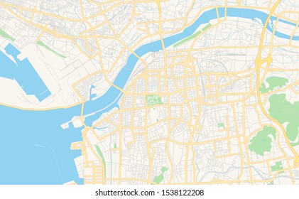 Printable Street Map Wakayama Prefecture Wakayama Stock Vector (Royalty ...