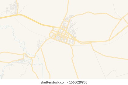Printable street map of  Yaritagua, Venezuela. Map template for business use.