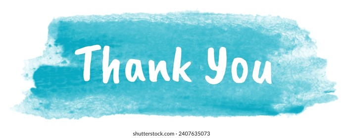 Printable Thank You Card — Blue Watercolor Splash