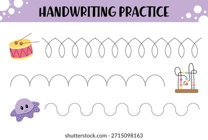 Printable Tracing Lines Worksheet . Early Writing Practice for Toddlers