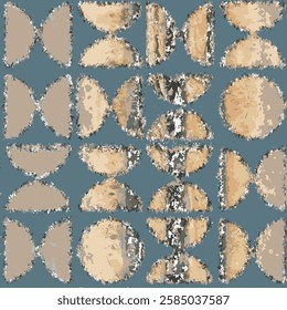 printable trendy modern abstract geometric floral  wall-covering, fabric, rug, scarf seamless pattern design vector organic textures
