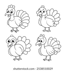 Printable Turkey Coloring Pages for Kids – Fun Thanksgiving Activity Sheets