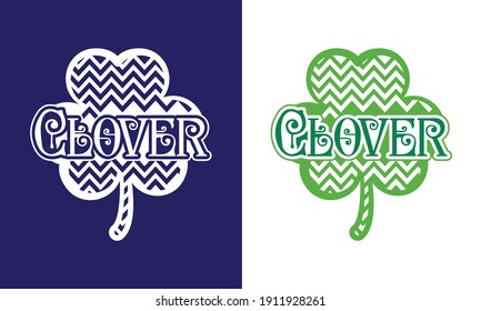 Druckbare Vektorgrafik Clover SVG
