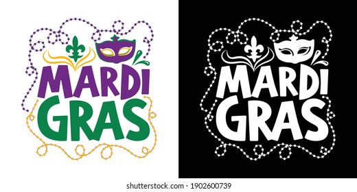 Printable Vector Illustration Mardi Gras