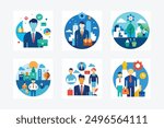 "Printable vector illustrations of business people in cartoon, clipart, and line art styles."






