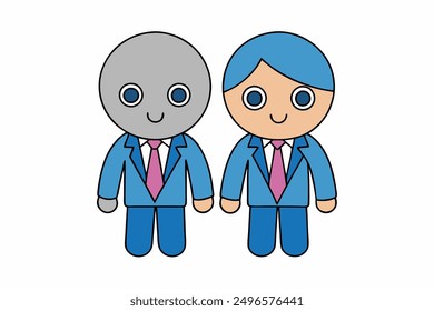 "Printable vector illustrations of business people in cartoon, clipart, and line art styles."






