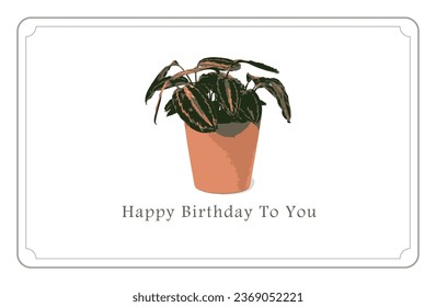 Printable vector postcard with a design of a bouquet of flowers or a vase for birthday greetings or any other occasion