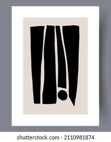 Printable wall art vector poste. Hand drawn minimalism design for scandinavian interior.