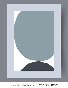 Printable wall art vector poster. Hand drawn minimalism design for scandinavian interior.