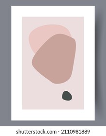 Printable wall art vector poster. Hand drawn minimalism design for scandinavian interior.