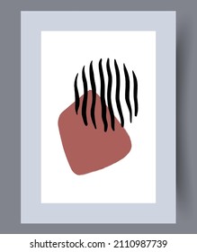 Printable wall art vector poster. Scandinavian abstract vector print for modern interior. Printable poster design.
