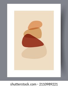 Printable wall art vector poster. Hand drawn minimalism design for scandinavian interior.