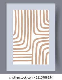 Afiche de vectores de arte mural imprescriptible. Diseño minimalista con dibujos a mano para interiores escandinavos.