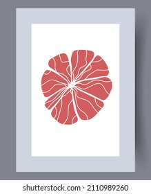 Printable wall art vector poster. Hand drawn minimalism design for scandinavian interior.