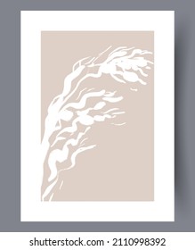 Afiche de vectores de arte mural imprescriptible. Diseño minimalista con dibujos a mano para interiores escandinavos.