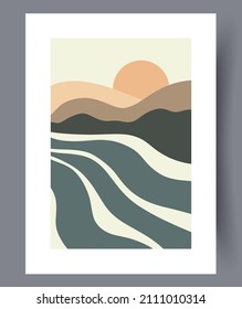 Afiche de vectores de arte mural imprescriptible. Diseño minimalista con dibujos a mano para interiores escandinavos.