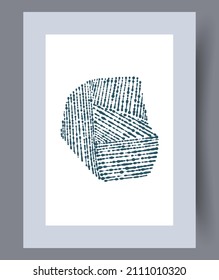 Printable wall art vector poster. Hand drawn minimalism design for scandinavian interior.