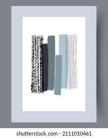 Printable wall art vector poster. Hand drawn minimalism design for scandinavian interior.