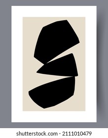 Afiche de vectores de arte mural imprescriptible. Diseño minimalista con dibujos a mano para interiores escandinavos.