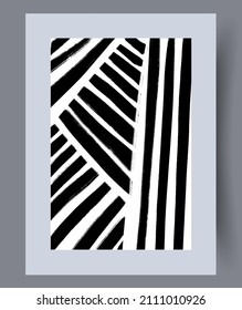 Printable wall art vector poster. Hand drawn minimalism design for scandinavian interior.