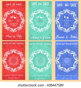 Printable Wedding Invitation Template: invitation, thank you card, save the date cards. Wedding set. Marriage event. circlet of flowers