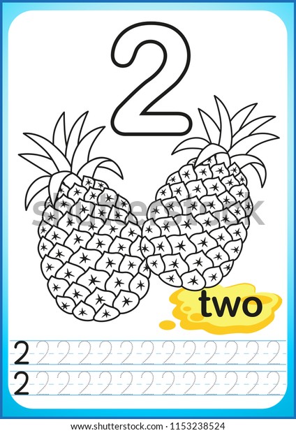 Printable Worksheet Kindergarten Preschool Exercises Writing Stock ...