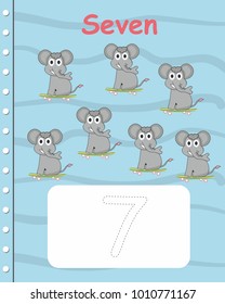Printable worksheet for kindergarten and preschool. We train to write numbers and letters,cover book, cover page