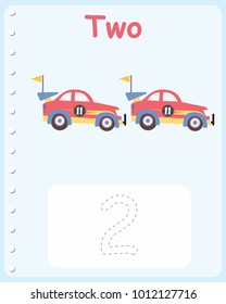 Printable worksheet for kindergarten and preschool. We train to write numbers and letters
