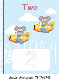 Printable worksheet for kindergarten and preschool. We train to write numbers and letters
