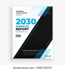 printable yearly report modern layout for a4 page vector