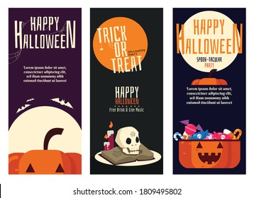 Printables Greeting Card/Poster/Banner of Halloween Party Celebration