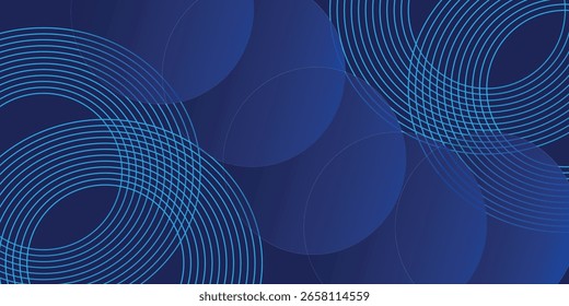 PrintAbstract dark blue modern background with circles. Dynamic shapes composition. Eps10 vector VECTOR EPS10