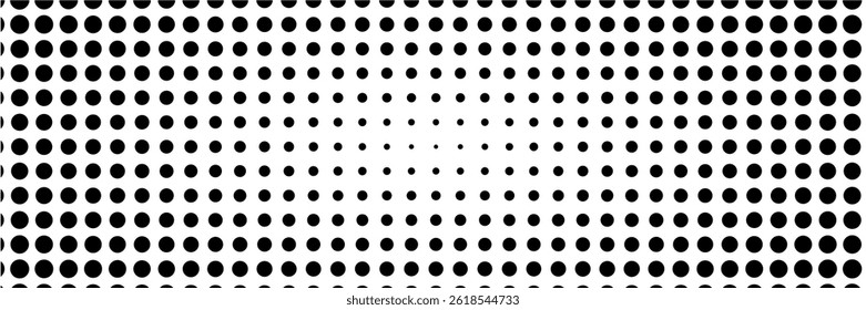 PrintBasic halftone dots effect in black and white color. Halftone effect. Dot halftone. Black white halftone. dots background
