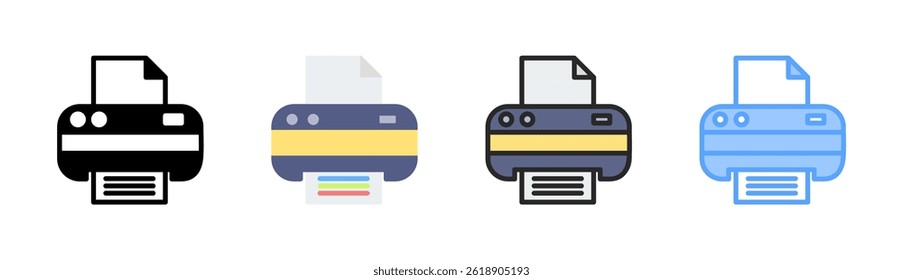 Printe Icon Element For Design