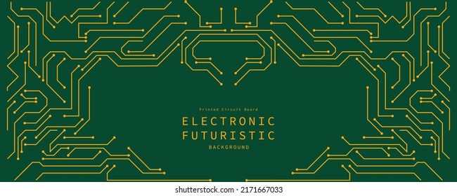 A printed circuit board for abstract futuristic digital background design