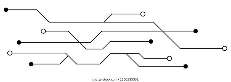 Printed circuit board. Abstract futuristic circuit board. Hi tech digital circuit board. Futuristic technology design elements. Vector illustration