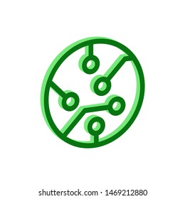 Printed circuit board icon.Isometric and 3D view.