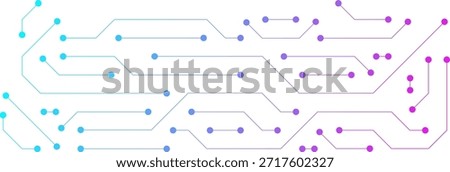 Printed circuit board PCB futuristic hi tech digital electronic line component on transparent background. Circuit board technology banner