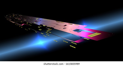  printed circuit board (PCB) with no components fit (Macro)