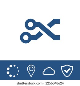 Printed circuit connections icon