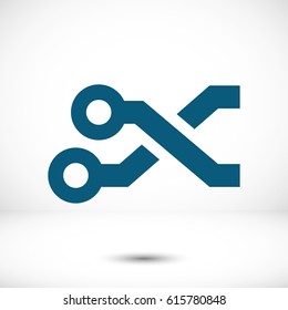 Printed circuit connections icon